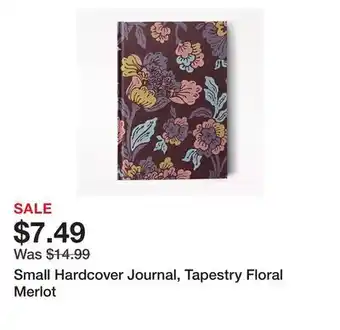 Chapters Indigo Small Hardcover Journal, Tapestry Floral Merlot offer