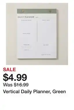 Chapters Indigo Vertical Daily Planner, Green offer