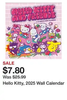 Chapters Indigo Hello Kitty, 2025 Wall Calendar offer