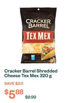 Voilà Cracker Barrel Shredded Cheese Tex Mex 320 g offer