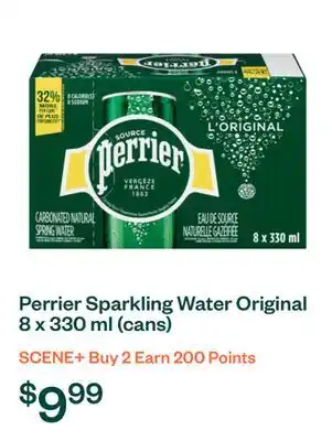 Voilà Perrier Sparkling Water Original 8 x 330 ml (cans) offer