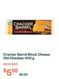 Voilà Cracker Barrel Block Cheese Old Cheddar 400 g offer