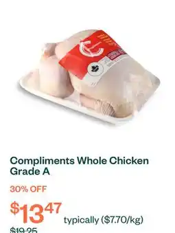 Voilà Compliments Whole Chicken Grade A offer