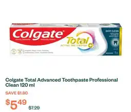 Voilà Colgate Total Advanced Toothpaste Professional Clean 120 ml offer