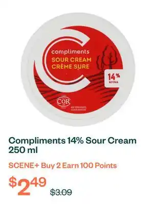 Voilà Compliments 14% Sour Cream 250 ml offer