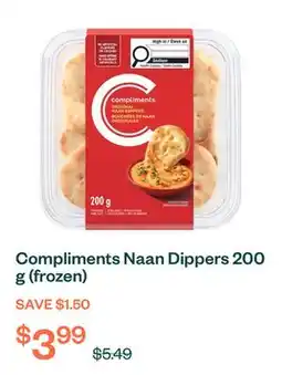 Voilà Compliments Naan Dippers 200 g (frozen) offer