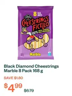 Voilà Black Diamond Cheestrings Marble 8 Pack 168 g offer