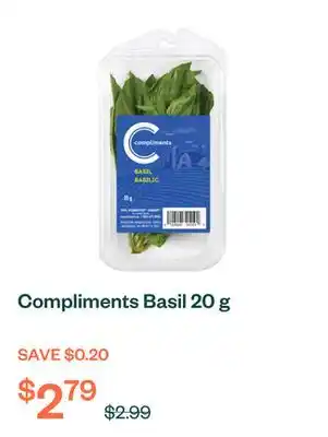 Voilà Compliments Basil 20 g offer