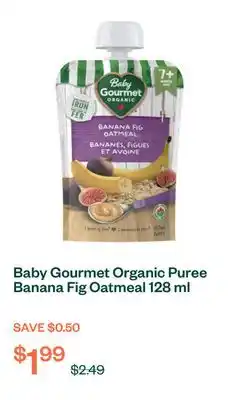 Voilà Baby Gourmet Organic Puree Banana Fig Oatmeal 128 ml offer