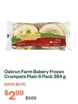 Voilà Oakrun Farm Bakery Frozen Crumpets Plain 6 Pack 284 g offer