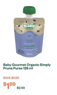 Voilà Baby Gourmet Organic Simply Prune Puree 128 ml offer