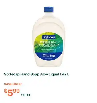 Voilà Softsoap Hand Soap Aloe Liquid 1.47 L offer