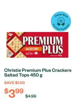 Voilà Christie Premium Plus Crackers Salted Tops 450 g offer