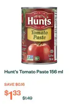 Voilà Hunt's Tomato Paste 156 ml offer