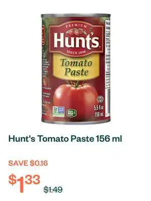 Voilà Hunt's Tomato Paste 156 ml offer