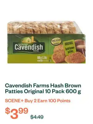 Voilà Cavendish Farms Hash Brown Patties Original 10 Pack 600 g (frozen) offer