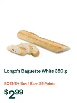 Voilà Longo's Baguette White 350 g offer