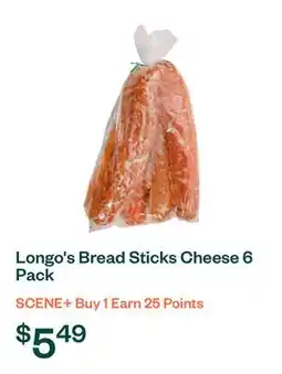 Voilà Longo's Bread Sticks Cheese 6 Pack offer