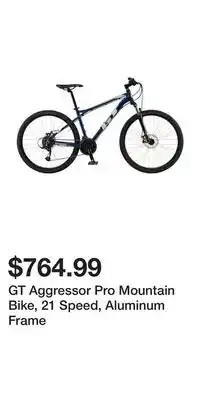 Sport Chek GT Aggressor Pro Mountain Bike, 21 Speed, Aluminum Frame offer