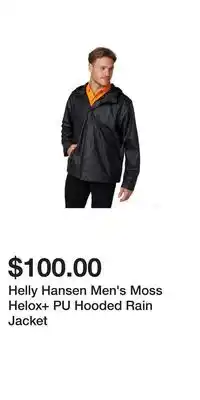 Sport Chek Helly Hansen Men's Moss Helox+ PU Hooded Rain Jacket offer