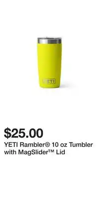 Sport Chek YETI Rambler 10 oz Tumbler with MagSlider Lid offer