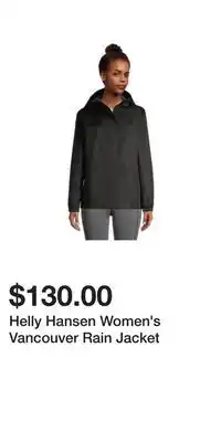 Sport Chek Helly Hansen Women's Vancouver Rain Jacket offer