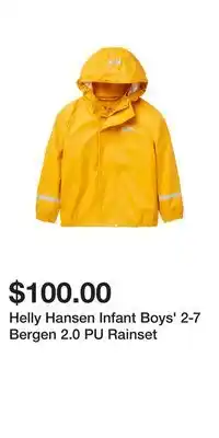 Sport Chek Helly Hansen Infant Boys' 2-7 Bergen 2.0 PU Rainset offer