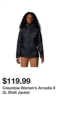 Sport Chek Columbia Women's Arcadia II 2L Shell Jacket offer