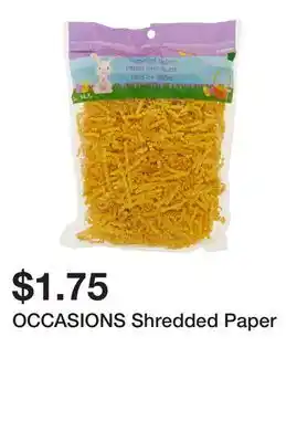 Dollarama OCCASIONS Shredded Paper offer