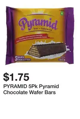 Dollarama PYRAMID 5Pk Pyramid Chocolate Wafer Bars offer