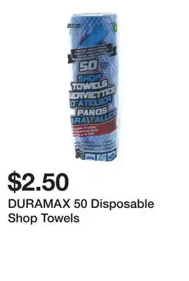 Dollarama DURAMAX 50 Disposable Shop Towels offer