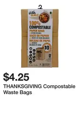 Dollarama THANKSGIVING Compostable Waste Bags offer