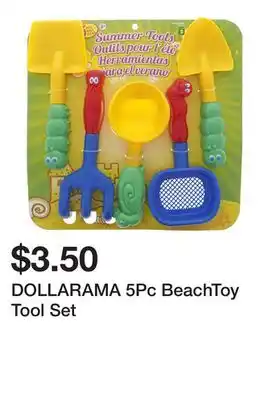 Dollarama DOLLARAMA 5Pc BeachToy Tool Set offer