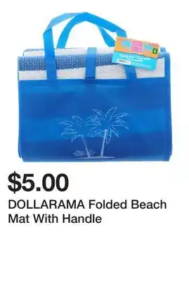 Dollarama DOLLARAMA Folded Beach Mat With Handle offer