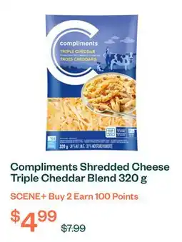 Voilà Compliments Shredded Cheese Triple Cheddar Blend 320 g offer