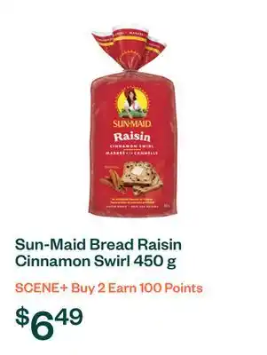 Voilà Sun-Maid Bread Raisin Cinnamon Swirl 450 g offer