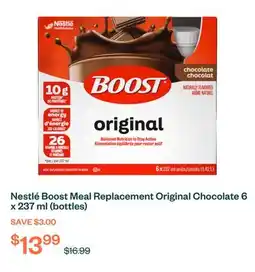 Voilà Nestlé Boost Meal Replacement Original Chocolate 6 x 237 ml (bottles) offer