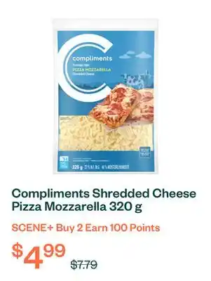 Voilà Compliments Shredded Cheese Pizza Mozzarella 320 g offer