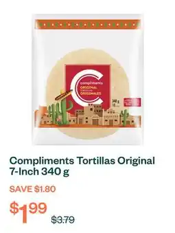 Voilà Compliments Tortillas Original 7-Inch 340 g offer