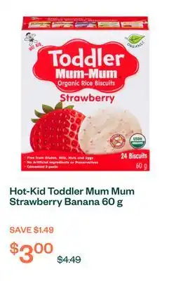 Voilà Hot-Kid Toddler Mum Mum Strawberry Banana 60 g offer