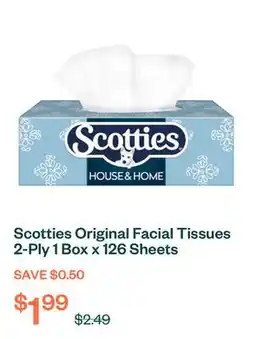 Voilà Scotties Original Facial Tissues 2-Ply 1 Box x 126 Sheets offer