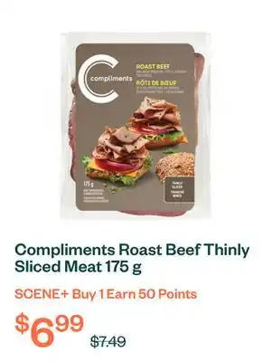 Voilà Compliments Roast Beef Thinly Sliced Meat 175 g offer