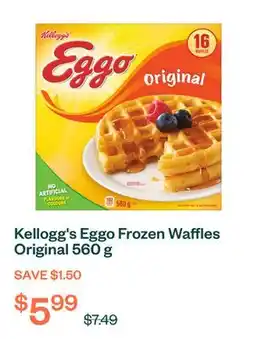 Voilà Kellogg's Eggo Frozen Waffles Original 560 g offer