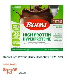 Voilà Boost High Protein Drink Chocolate 6 x 237 ml offer