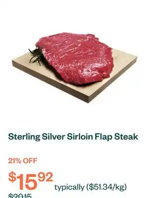 Voilà Sterling Silver Sirloin Flap Steak offer