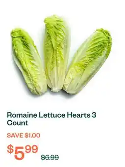 Voilà Romaine Lettuce Hearts 3 Count offer