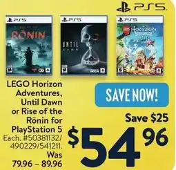 Walmart LEGO Horizon Adventures, Until Dawn offer