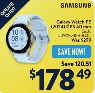 Walmart SAMSUNG Galaxy Watch FE (2024) GPS 40 mm offer