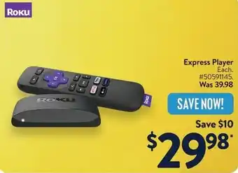 Walmart Roku Express Player offer