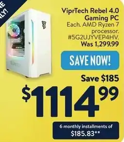 Walmart ViprTech Rebel 4.0 Gaming PC offer